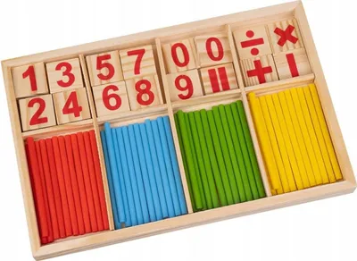 Produktbild von Kruzzel 22447 Montessori Lernspiel mit Zahlen aus Holz