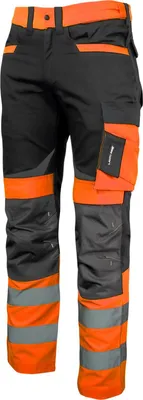 Produktbild von Warnschutzhose Schwarz und Orange, "2XL", CE, Lahti