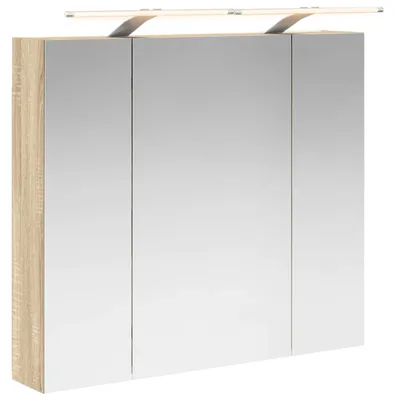 Produktbild von Badezimmerspiegelschrank mit Tür Sonoma-Eiche 80 x 14,5 x 70 cm