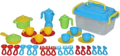 Produktbild von Puppengeschirrset für 6 Personen, 38-tlg. im Kontainer