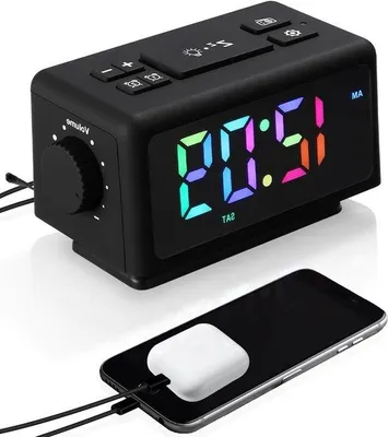 Obrázok produktu pre Digitálne budíky s 2 časovými funkciami a RGB osvetlením do spálne.