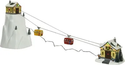 Productafbeelding van Kerstdecoratie "Snowy Adventures" met LED-verlichting, lichtgewicht, met muziekfunctie, warm wit licht, afmetingen 31,5 x 32,5 x 53 cm