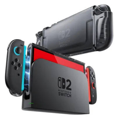 Zdjęcie produktu dla Etui Supcase Crystal Na Nintendo Switch 2 - Przezroczysto-Czarne