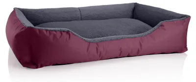 Obrázok produktu pre Pelech pre psa TEDDY, pohovka pre psa,(XXL) cca 120x85x23cm,CHERRY-ROCK (bordó/šedá)