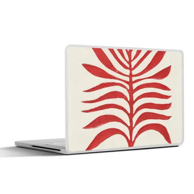 Produktbild von MuchoWow® Laptop Aufkleber Sticker Cover Pflanze - Rot - Blätter - Abstrakt 30x22 cm - Laptop-Sticker