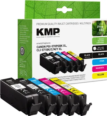 Produktbild von KMP 1567,4005, Schwarz, Cyan, Magenta, Gelb, 5 Stück(e), Multipack