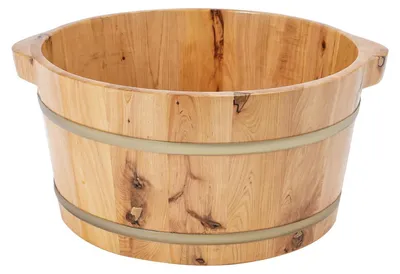Produktbild von Holzfußbad – Hochwertiges Zypressenholz – 38 x 38 x 20 cm