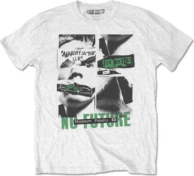 Image de Pistols - T-shirt "No Future" pour homme/femme unie RO1947 (M) (Blanc)
