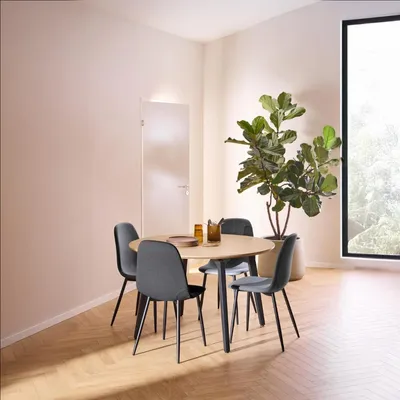 Productafbeelding van Eetkamerstoel Duvra Donkergrijs Nesia - Giga Living- Set van 4