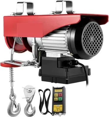 Image de Palan électrique pour garage - Moteur de levage et câble - Télécommande radio - Capacité de charge de 800 kg - Levage efficace