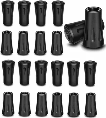 Produktbild von 30 Stück/15 Paar 11 mm Gehstockspitzen, Wanderstockspitzen, Nordic-Walking-Stockspitzen zum Schutz von Trekkingstöcken, geeignet für die meisten Wanderstöcke