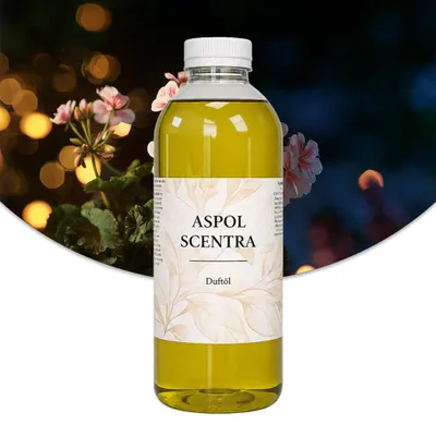 Produktbild von Aspol Scentra Pelargonienblüte UFIGREEN Duftöl für Kerzen 1000 ml, KI-generiertes Bild