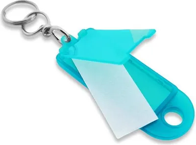 Produktbild von CombiCraft Aufklappbare Schlüsseletiketten in Türkis 60x22 mm- Packung mit 100 Stück
