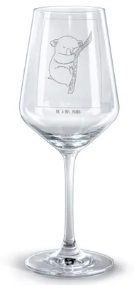 Produktbild von Mr. & Mrs. Panda weinglas graviert Koalabär - Transparent - Geschenk, schlafen, Lustige Sprüche, Kelch, Rotwein Glas, Träumen, Schlafzimmer, Traumland, Bär, für