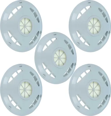 Produktbild von vhbw 5x Staubsaugerfilter kompatibel mit Nilfisk-Alto UZ 872, UZ 932, GM 130, UZ 934 Terrier/Cubic Staubsauger - Abluftfilter (EPA-Filter) Grau Weiß