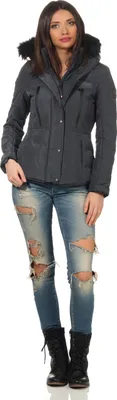 Produktbild von Geographical Norway Damen Jacke Dionysos Winterjacke, Grau, Größe M