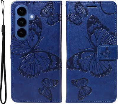 Produktbild von Samsung Galaxy S26 Hülle - Coverup Schmetterlinge Klapphülle - Blau