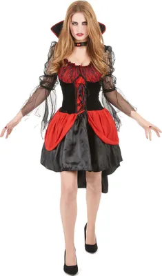 Immagine prodotto di Sexy vampiro donna costume di Halloween nero-rosso - M