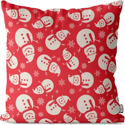 Produktbild von VOID Schneemann Winter Muster Kissenbezug Kissenhülle Sofakissen Kissen Deko Outdoor-Kissen Dekokissen