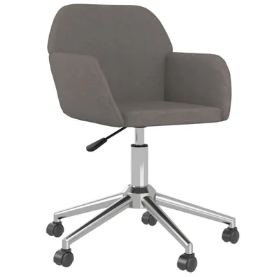 Image de Chaise pivotante de bureau Gris foncé Tissu