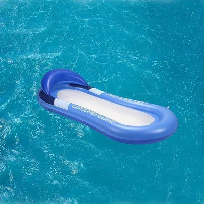 Image de Chaise gonflable bleue pour piscine - Piscine gonflable - Matelas gonflable pour piscine - Transat gonflable pour piscine - Chaise gonflable bleue pour piscine