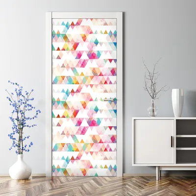 Produktbild von Dekorative Türposter selbstklebend Wandaufkleber Tür dekoration Fischgrätenmuster 70 x 200 cm