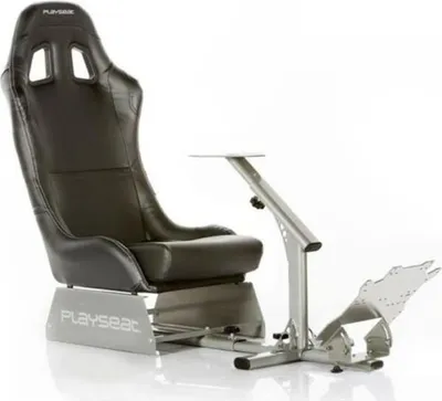 Image de Siège de Simulation Automobile, Playseat Evolution, Simili-cuir Noir, Réglable et Stable