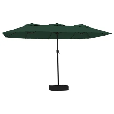 Image de Parasol double vidaXL vert 449 x 245 cm - Parasols et protections solaires
