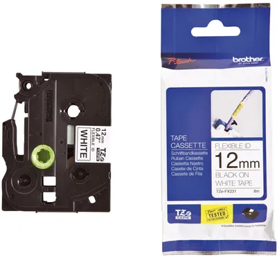 Zdjęcie produktu dla Brother TZE-FX231, Czarny na białym, TZ, Biały, Termotransferowy, Papier, Filipiny