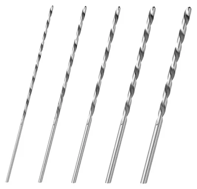 Imagen del producto de Juego de brocas para madera, extra largas, de 5 piezas, con diámetros de 2/3/3,5/4/5 mm, para un taladrado preciso