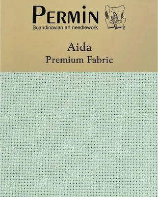 Produktbild von Permin, vorgestanztes Kreuzstich-Motiv, 16 Count, Aida 355, Farbe 283, "Giglio di mare" (Meereslilie), Stoff für Kreuzstich, 43x50 cm