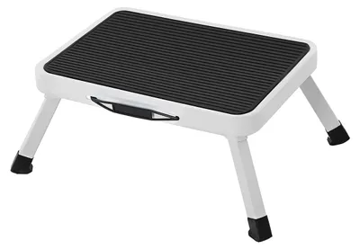 Image de Tabouret d'accès pliable, 1 marche, en acier, antidérapant, dimensions : 38 x 26 x 17 cm