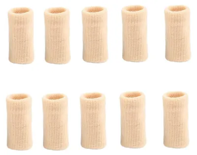 Produktbild von 10 Stück Sport-Fingerlinge zur Schmerzlinderung bei Arthritis, Kompressions-Fingerbandage, Schiene, elastischer Fingerschutz für Basketball- und Volleyballtraining