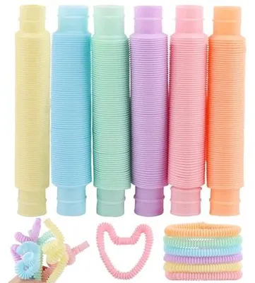 Zdjęcie produktu dla Pop tubes rurki sensoryczne kolorowe antystresowe dla dzieci zestaw 24 szt