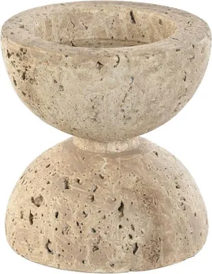 Obrázek produktu pro Svícen Home ESPRIT Béžový hořčík 12 x 12 x 12,7 cm