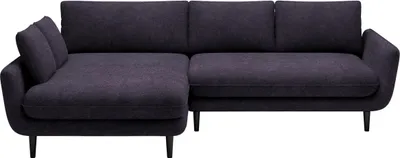 Produktbild von DOMO-HOME Ecksofa mit Schlaffunktion SOLANO – Elegantes Skandinavisches Ecksofa 260x167cm| Bettkasten und Holzbeinen für Komfort und Stil | Hochwertigen Materialien | Farbe schwarz | Links