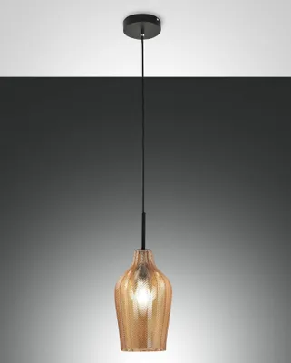 Produktbild von Fabas Luce Pendelleuchte Stintino E27 Ø180mm Bernstein