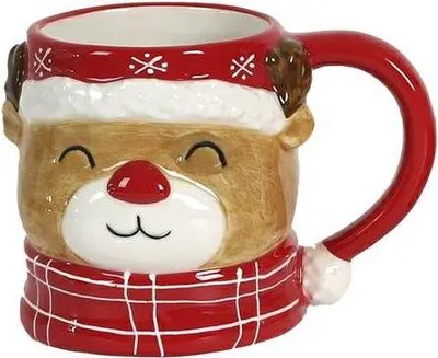 Zdjęcie produktu dla KUBEK ŚWIĄTECZNY Renifer 300 ml CERAMICZNY