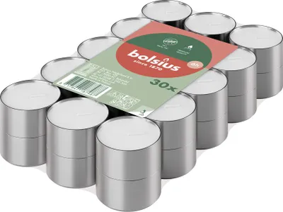 Produktbild von Bolsius Teelichter weiß 6h 30er Pack