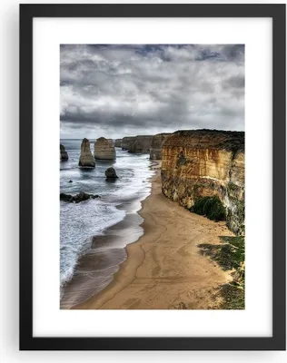 Produktbild von Gerahmtes Poster - Schwarzer Rahmen - Strand Ozean Landschaft - 30x40 cm - Wand Bild - Wanddeko - Wandbilder - Wandposter - Bilderrahmen - Bilder - Kunstdruck - Wandbild - P2BPA30x40-0141