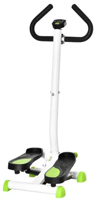 Image de Appareil de fitness elliptique - Stepper pour la maison - Écran LCD - Pédales antidérapantes - Acier et ABS - 55 x 44 x 108 cm - Blanc