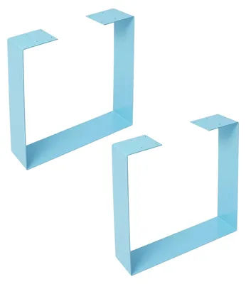 Produktbild von 2er Set Tischbeine - Möbelbeine - Kohlenstoffstahl 40x43 cm - Tragkraft 50–100 kg - für Couchtisch Nachttisch Stuhl - blau