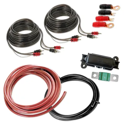 Produktbild von Verstärker Kabelset | 5 Meter 8AWG CCA | 4-Kanal Cinch | 40A Sicherung