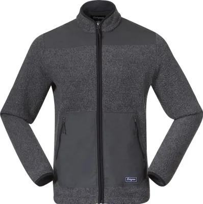 Produktbild von Bergans Herren Nordmarka ReWool Pile Midlayer Jacke Solid Dark Grey/Dark Shadow Grey XL