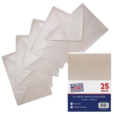 Obrázek produktu pro Obálky "Fresh White", slonovinově bílá, C5, pogumovaný povrch, PUKKA PAD 9068-ENV