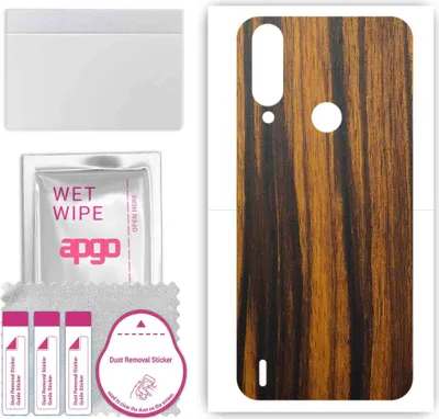 Produktbild von apgo Rückseite Schutzfolie, Skin, kompatibel mit Huawei Enjoy 10 Plus, Hinten Displayschutzfolie aus Vinylfolie, kratzfest, einfache Montage - Tigerwood