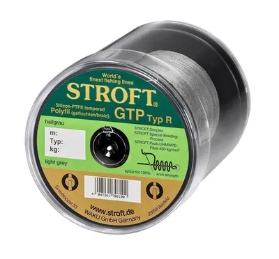 Produktbild von STROFT GTP Typ R Geflochtene Angelschnur 400m hellgrau R10-0,450mm-36kg