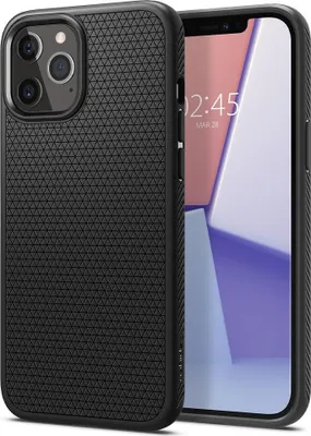 Image de SPIGEN Liquid Air compatible avec IPHONE 12 / 12 PRO noir mat