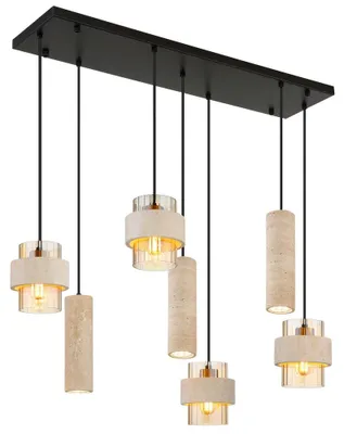 Produktbild von LED Pendelleuchte DAREN, Glas, schwarz, höhenverstellbar, 130 cm