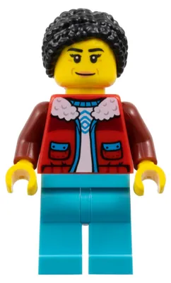 Produktbild von LEGO Minifigur Arctic Explorer - Female, Red Coat over White Shirt (cty1897)